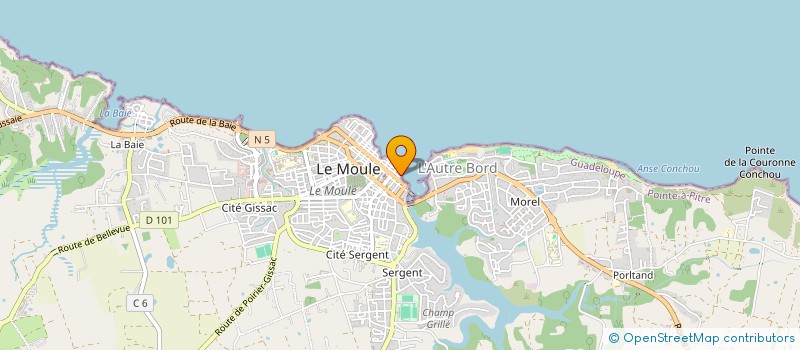 localisation de l'entreprise MADAME ADJARATOU NIANG à LE MOULE