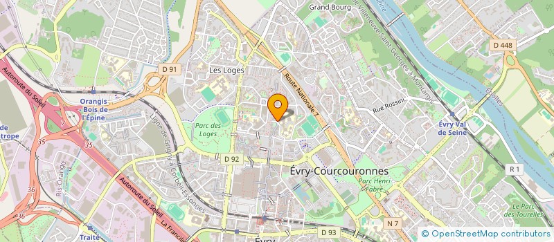 localisation de l'entreprise MADAME ADJI DIAGNE  EVRY-COURCOURONNES