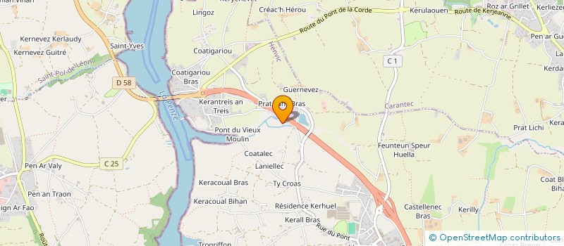 localisation de l'entreprise MADAME ADJOUA KOUAKOU  HENVIC