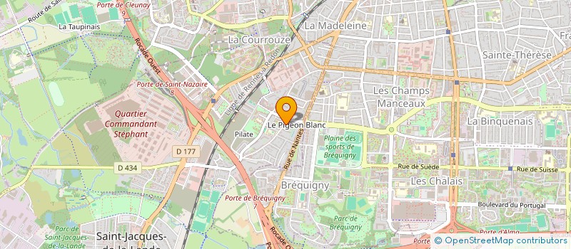 localisation de l'entreprise MADAME ADRIANA LUCIA DE OLIVEIRA GUIMARAES  SAINT-JACQUES-DE-LA-LANDE