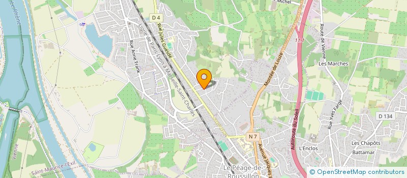 localisation de l'entreprise MADAME ADRIANA SIMOES AQUINO  LE PEAGE-DE-ROUSSILLON