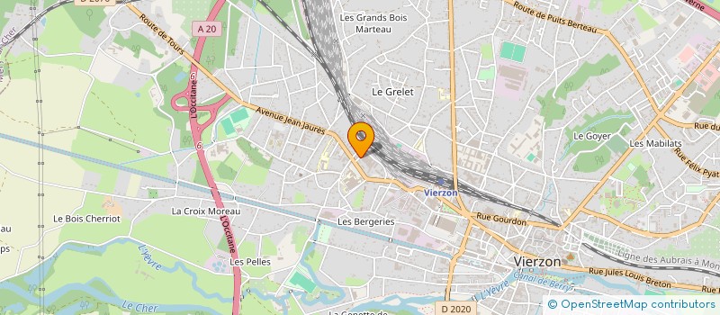 localisation de l'entreprise MADAME ADRIANE DEVERSON  VIERZON