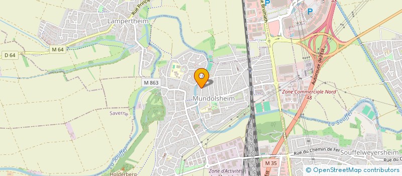 localisation de l'entreprise MADAME ADRIEN NDALA BADIATA  MUNDOLSHEIM