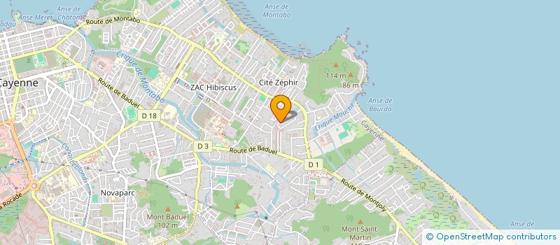 localisation de l'entreprise MADAME ADRIENNE JEAN  CAYENNE