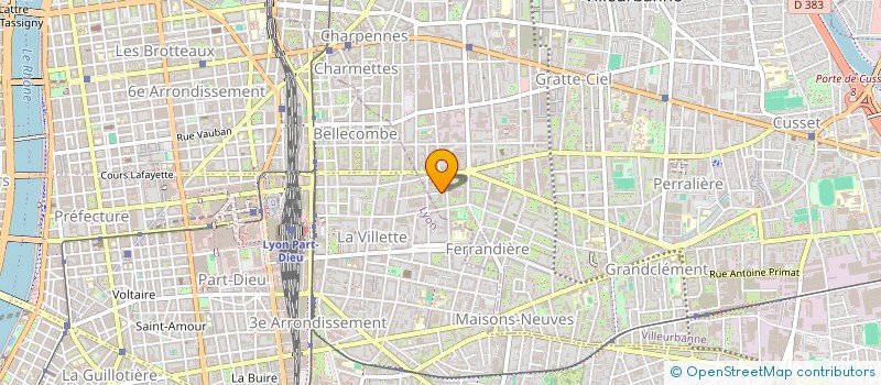 localisation de l'entreprise MADAME AFFOUE KOUAKOU  VILLEURBANNE