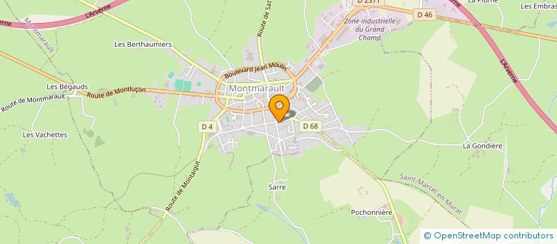 localisation de l'entreprise MADAME AFSANEH ZARGARI  MONTMARAULT