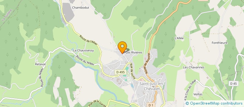 localisation de l'entreprise MADAME AGATA WOZNIAK  SAINT-JUST-EN-CHEVALET