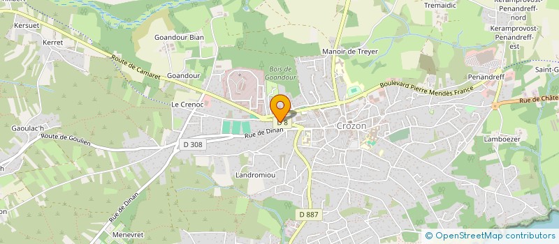 localisation de l'entreprise MADAME AGATHE ALICE VEUILLET  CROZON