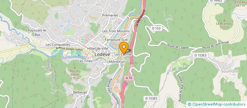 localisation de l'entreprise MADAME AGATHE BEDARD  LODEVE