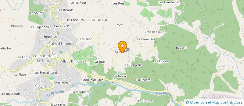 localisation de l'entreprise MADAME AGATHE CENDRON  LE PLAN-DE-LA-TOUR