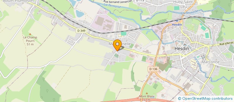 localisation de l'entreprise MADAME AGATHE HEDIN  HESDIN-LA-FORET