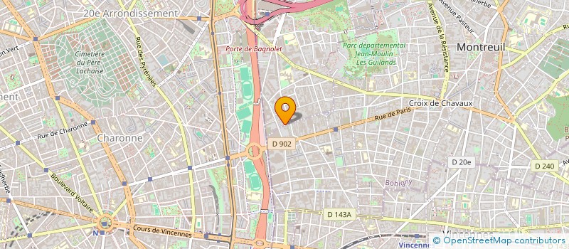 localisation de l'entreprise MADAME AGATHE PINET à BAGNOLET