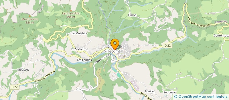 localisation de l'entreprise MADAME AGATHE ROUMIGUIERE  VILLECOMTAL