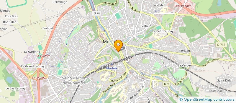 localisation de l'entreprise MADAME AGNES BARON  MORLAIX