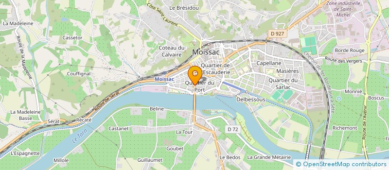 localisation de l'entreprise MADAME AGNES BELVEZE à MOISSAC