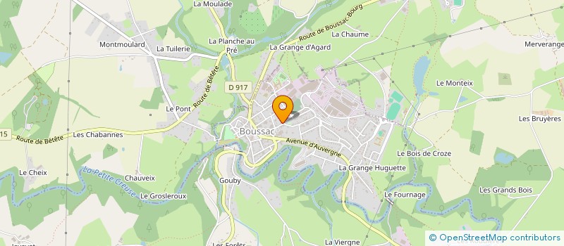 localisation de l'entreprise MADAME AGNES BERJAMIN à BOUSSAC