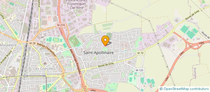 localisation de l'entreprise MADAME AGNES BES DE BERC  SAINT-APOLLINAIRE