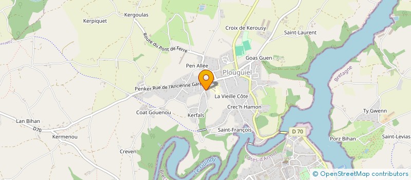 localisation de l'entreprise MADAME AGNES BLANCHET  PLOUGUIEL