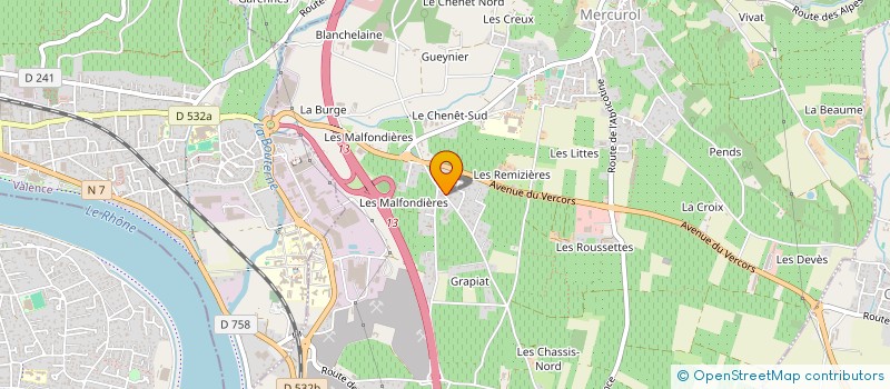 localisation de l'entreprise MADAME AGNES BOISSET  MERCUROL-VEAUNES