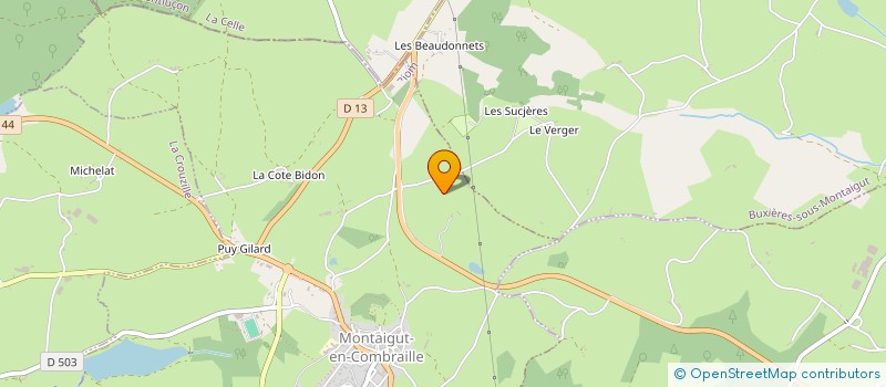 localisation de l'entreprise MADAME AGNES BORNE  MONTAIGUT-EN-COMBRAILLE