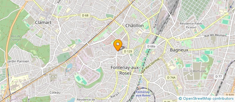 localisation de l'entreprise MADAME AGNES BUCHER à FONTENAY-AUX-ROSES