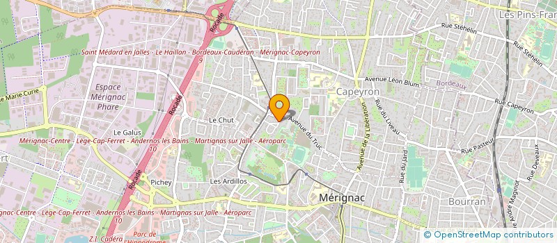 localisation de l'entreprise MADAME AGNES CALIPPE à MERIGNAC