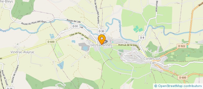 localisation de l'entreprise MADAME AGNES CARAYOL  LES CABANNES