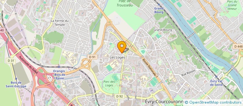 localisation de l'entreprise MADAME AGNES COPPEY à EVRY-COURCOURONNES