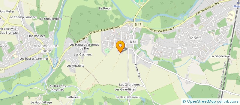 localisation de l'entreprise MADAME AGNES COSNIER  MONTS