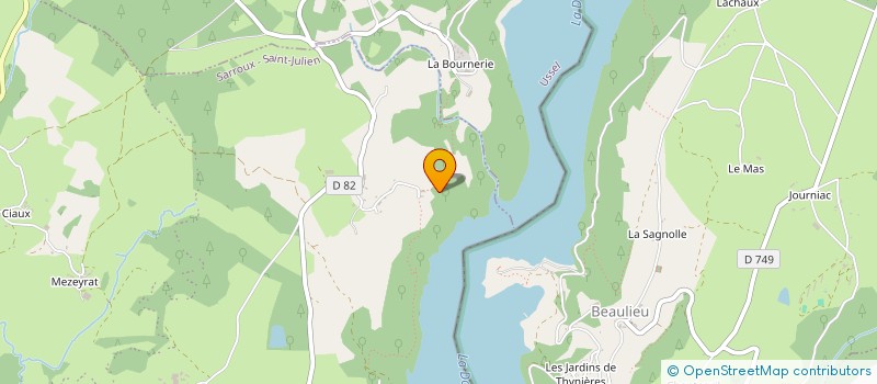 localisation de l'entreprise MADAME AGNES COUDERT  SARROUX - SAINT JULIEN