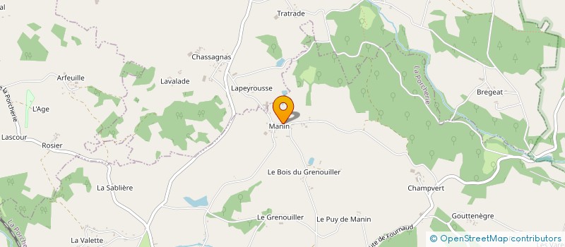 localisation de l'entreprise MADAME AGNES COUSTY à LA PORCHERIE