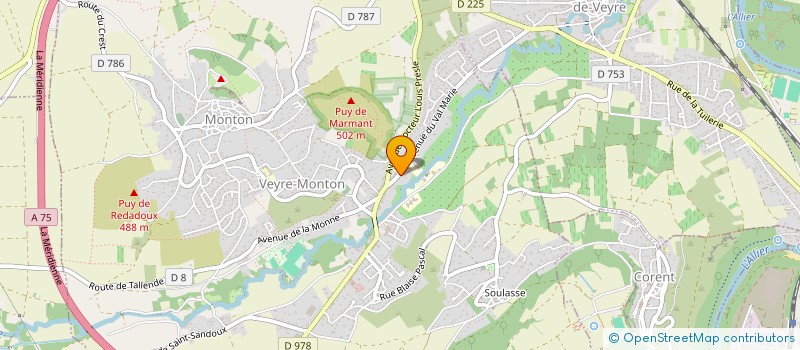 localisation de l'entreprise MADAME AGNES DAUMUR  VEYRE-MONTON