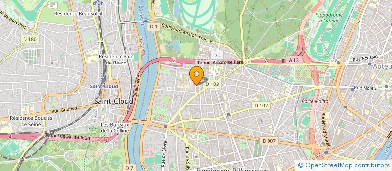 localisation de l'entreprise MADAME AGNES DELEVINGNE  BOULOGNE-BILLANCOURT