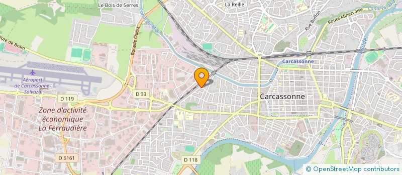 localisation de l'entreprise MADAME AGNES DENEUBOURG  CARCASSONNE