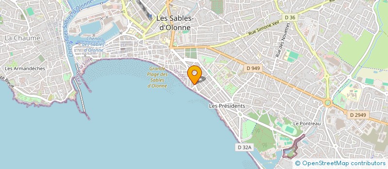 localisation de l'entreprise MADAME AGNES DROLON à LES SABLES D'OLONNE