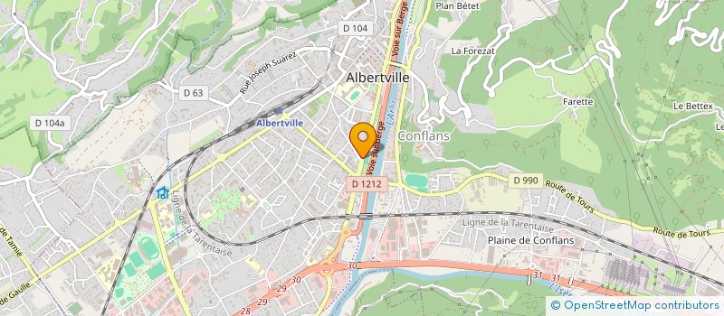 localisation de l'entreprise MADAME AGNES DUBONNET  ALBERTVILLE