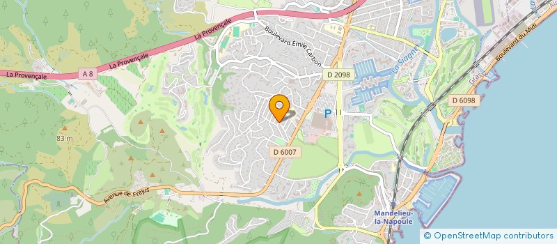localisation de l'entreprise MADAME AGNES DUPONT à MANDELIEU-LA-NAPOULE