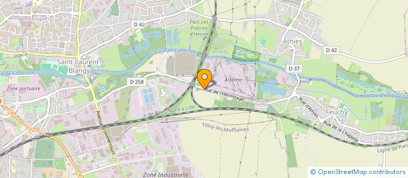 localisation de l'entreprise MADAME AGNES DUTHILLEUL  SAINT-LAURENT-BLANGY