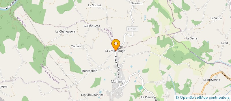 localisation de l'entreprise MADAME AGNES FAYOLLE  MARINGES