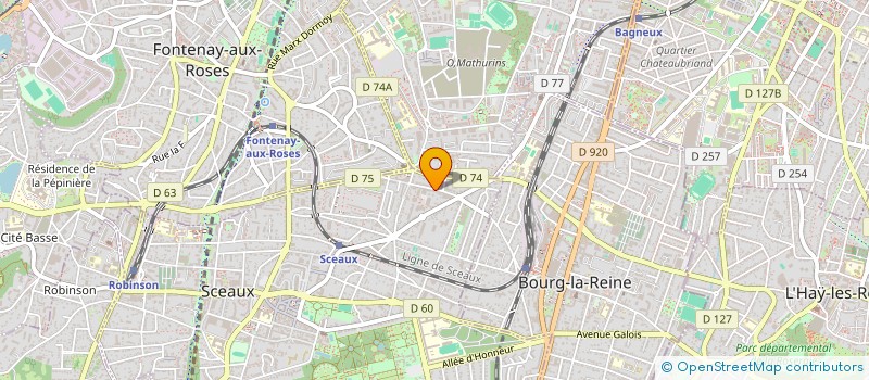 localisation de l'entreprise MADAME AGNES GERAUD à SCEAUX
