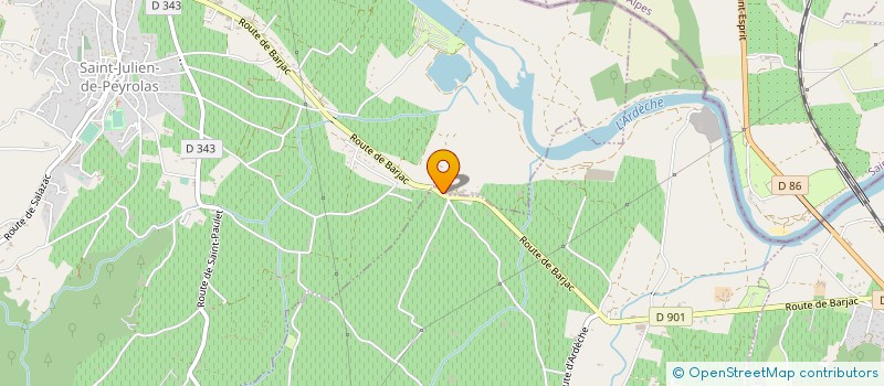 localisation de l'entreprise MADAME AGNES GUIGUE  SAINT-JULIEN-DE-PEYROLAS