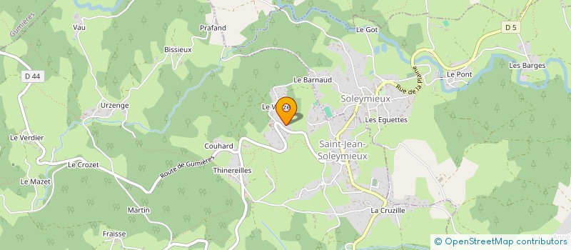 localisation de l'entreprise MADAME AGNES JOURGET  SAINT-JEAN-SOLEYMIEUX