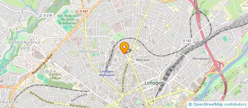 localisation de l'entreprise MADAME AGNES JOUVION à LIMOGES