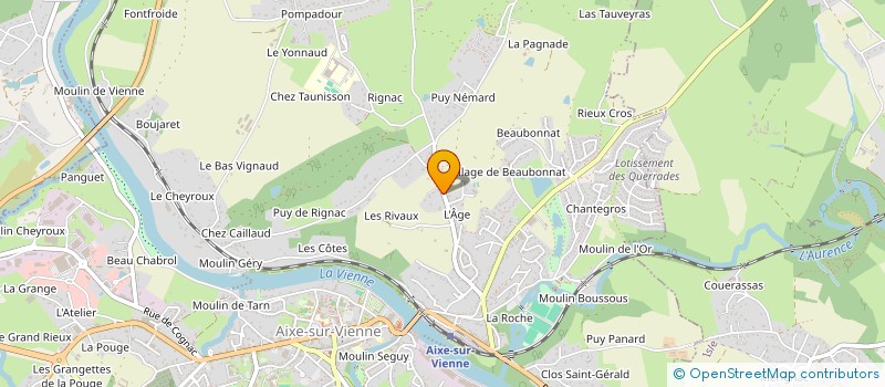 localisation de l'entreprise MADAME AGNES LALET  AIXE-SUR-VIENNE