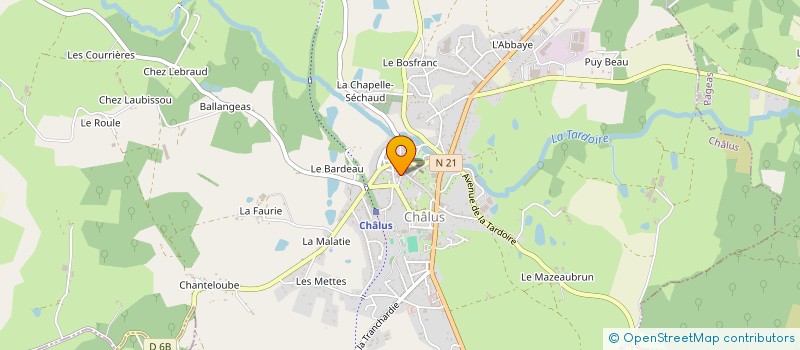 localisation de l'entreprise MADAME AGNES LEVEQUE à CHALUS