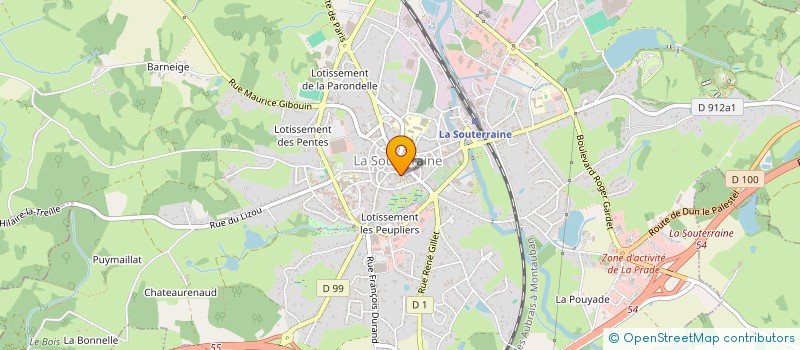 localisation de l'entreprise MADAME AGNES LOUZE à LA SOUTERRAINE