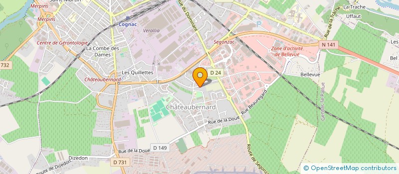 localisation de l'entreprise MADAME AGNES MANDRAY  CHATEAUBERNARD