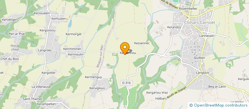 localisation de l'entreprise MADAME AGNES MARCHAND  CLOHARS-CARNOET