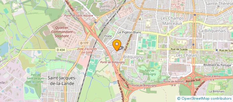 localisation de l'entreprise MADAME AGNES MARIE BOUHOUR  RENNES