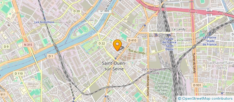 localisation de l'entreprise MADAME AGNES MARIN à SAINT-OUEN-SUR-SEINE